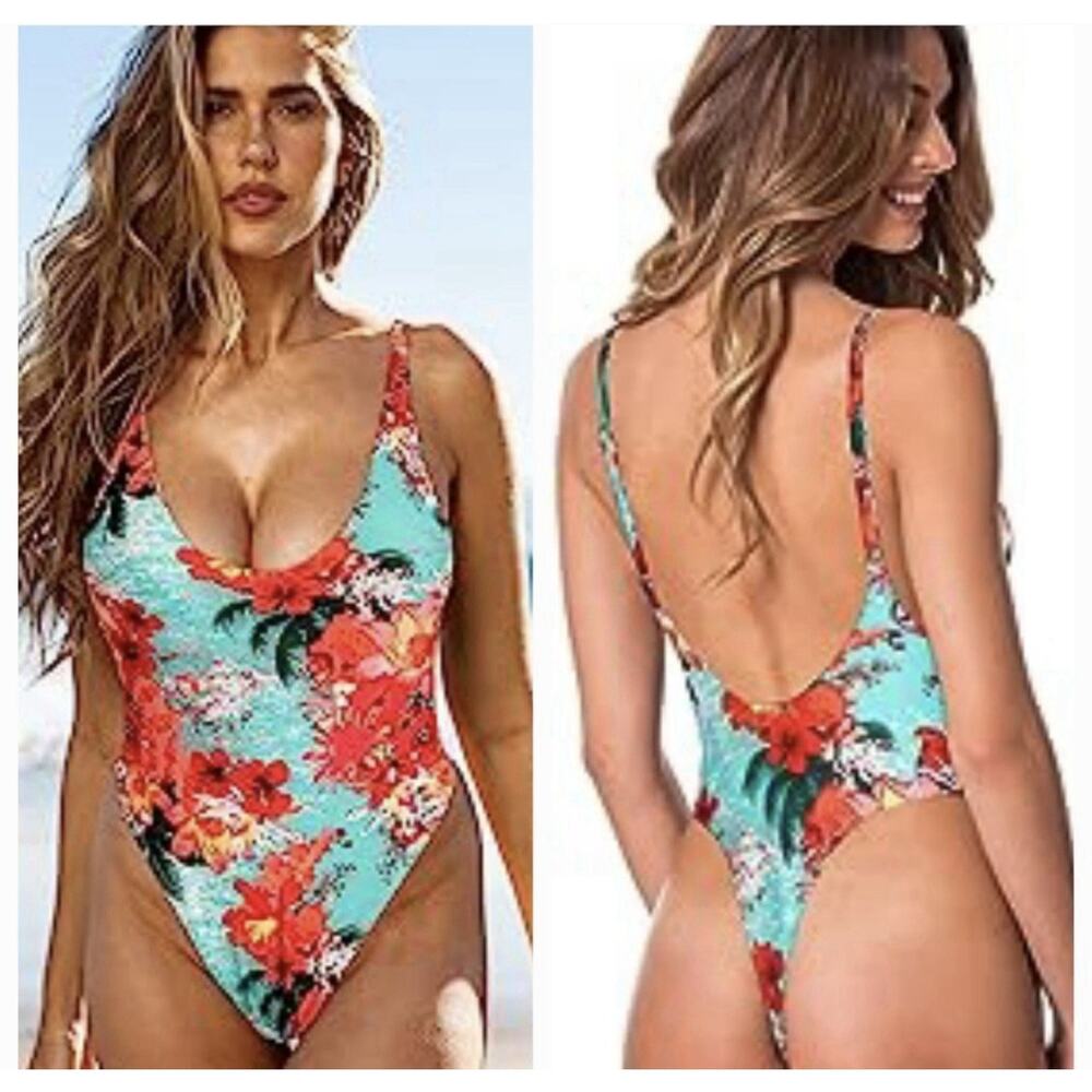 RELLECIGA One Piece Thong Swimsuit sz M